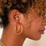 stainless steel earrings hoops small