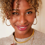 stainless steel earrings hoops medium