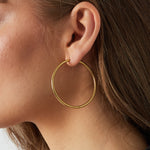 stainless steel earrings hoops large