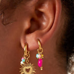 Earrings with dangling hearts Stainless Steel