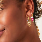 Earrings with dangling hearts Stainless Steel