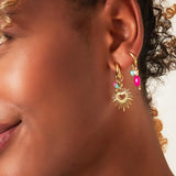 Earrings with dangling hearts Stainless Steel
