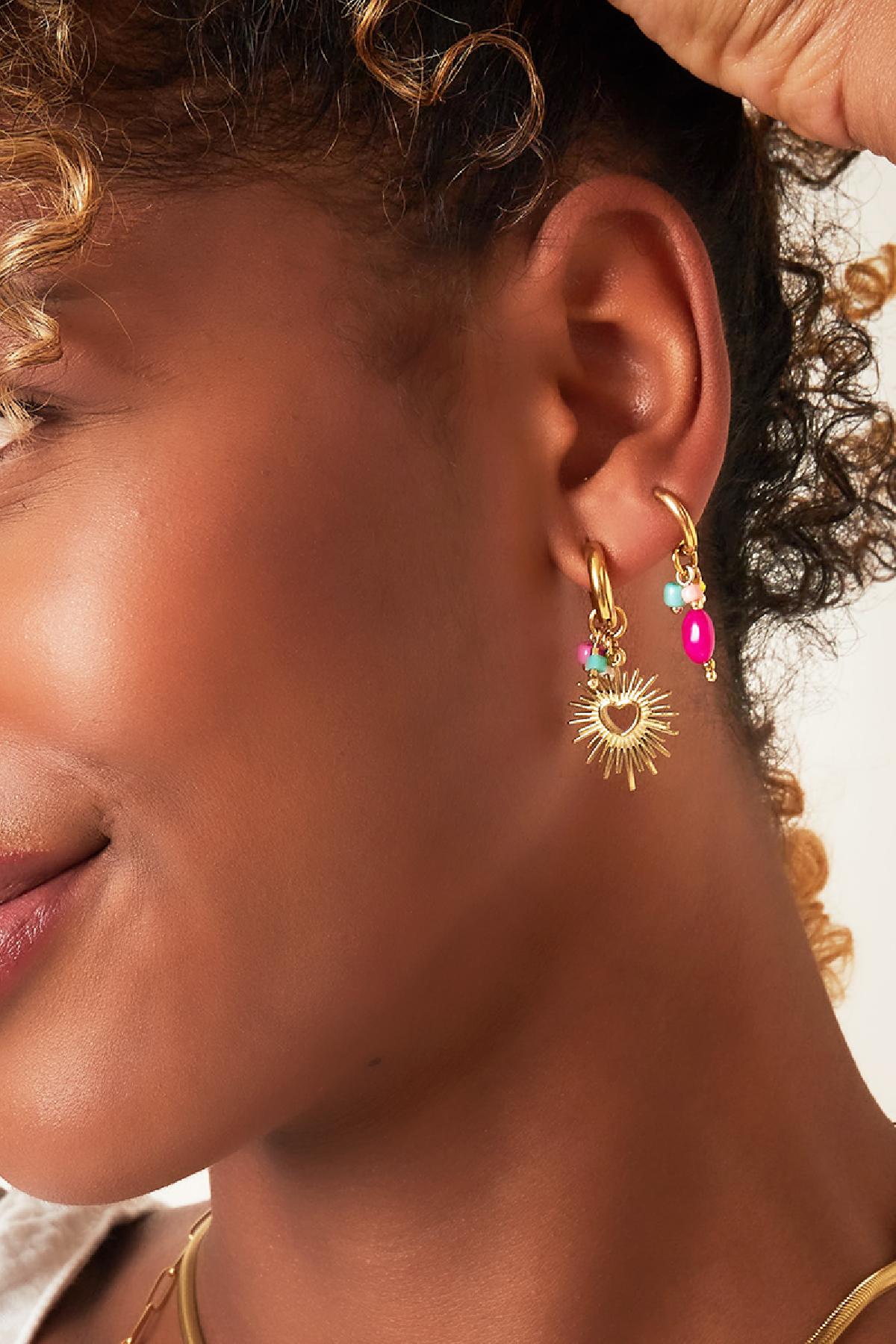Earrings with dangling hearts Stainless Steel