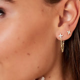 Ear Studs Star - Sparkle Collection Gold Color Copper