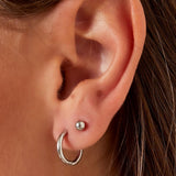 Creoles simple XS Silver Color Stainless Steel
