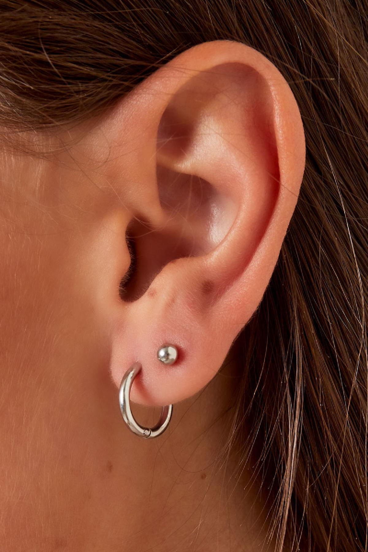 Creoles simple XS Silver Color Stainless Steel