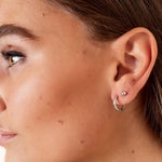 Creoles simple XS Silver Color Stainless Steel
