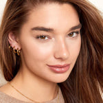 Creoles simple L Gold Color Stainless Steel