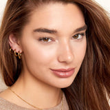 Creoles simple L Gold Color Stainless Steel