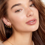 Creoles simple XL Gold Color Stainless Steel