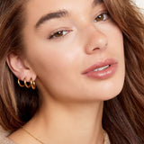 Creoles simple XL Gold Color Stainless Steel