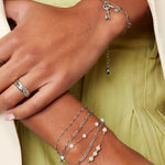 Bracelet three layers of colored details Gold color Stainless Steel