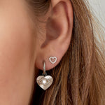 Ear stud heart - Gold Color Copper