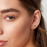 Ear stud feather - Gold Color Stainless Steel