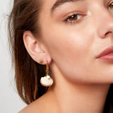 shell stud earrings