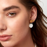 shell stud earrings