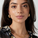 Earrings pointed twist - Silver Color color