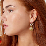Star earrings with beads