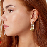 Star earrings with beads
