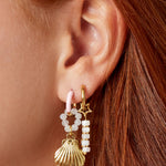 Star earrings with beads