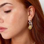 Star earrings with beads