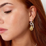 Star earrings with beads