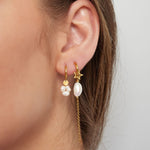 Earrings with pearl pendant - Stainless Steel