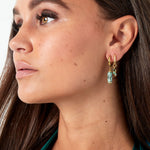 earring with black beads