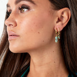 earring with black beads