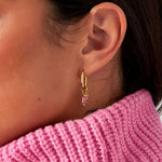 earring with black beads