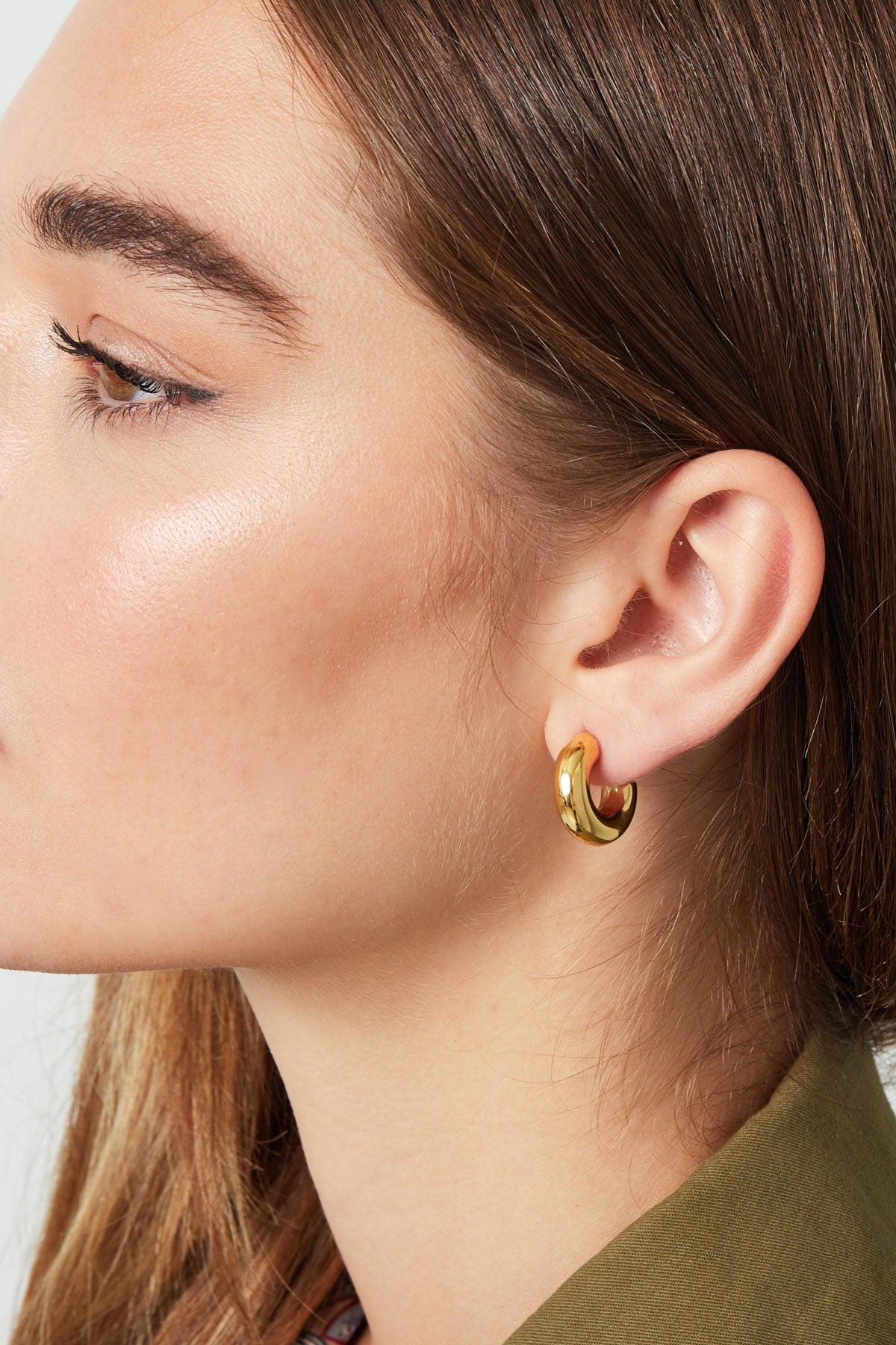earrings aesthetic basic half small moon