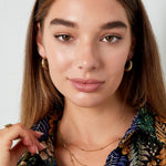 Earrings classy round - Silver Color color