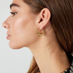 Earrings classy round - Silver Color color