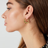 Earrings classy round - Silver Color color