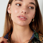 Earrings classy round - Silver Color color