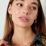 Earrings classy round - Silver Color color