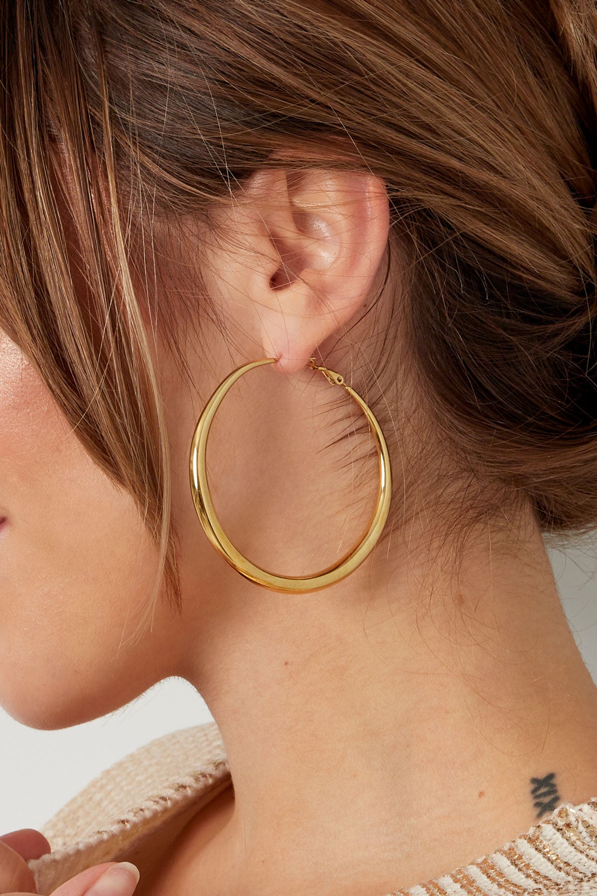 Basic earrings with variety - Silver Color color