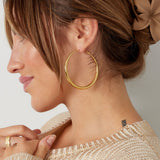 Basic earrings with variety - Silver Color color