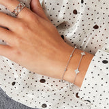 double bracelet clover/balls