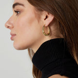 drop shaped earrings with stones