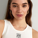 drop shaped earring with stones with balls