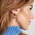 leaf earrings with pearls