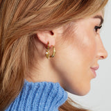 leaf earrings with pearls