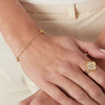 Flower party bracelet - Silver Color color