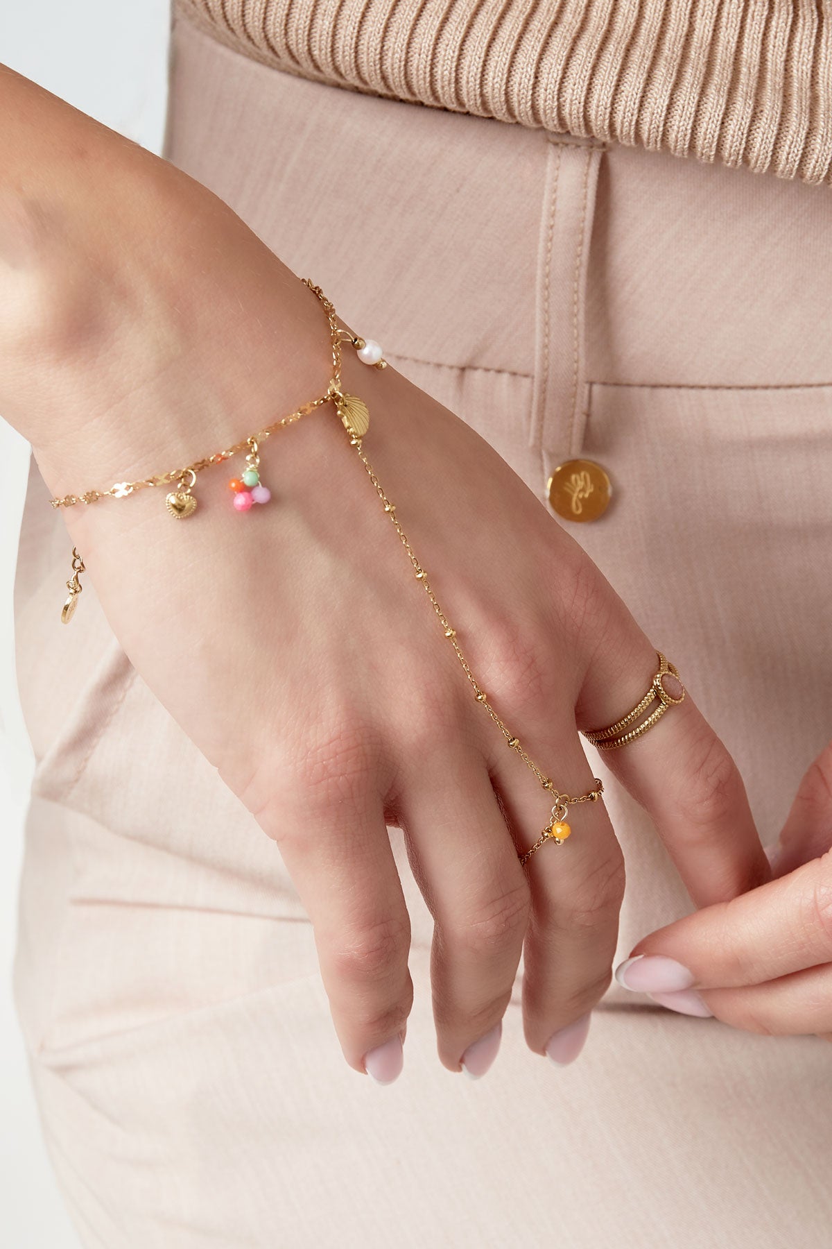 beach bracelet with charms