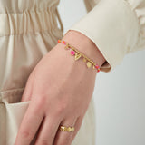 Bracelet summer smile - pink orange