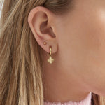 Earrings clover class - Silver Color color