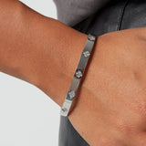 slave bracelet with clovers and stones