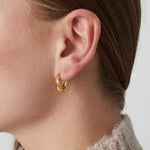 Graceful mini hoops earrings - Silver Color color