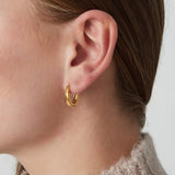Graceful mini hoops earrings - Silver Color color